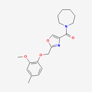 molecular formula C19H24N2O4 B5143887 1-({2-[(2-methoxy-4-methylphenoxy)methyl]-1,3-oxazol-4-yl}carbonyl)azepane 