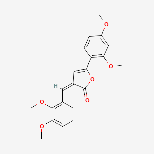 molecular formula C21H20O6 B5143916 3-(2,3-dimethoxybenzylidene)-5-(2,4-dimethoxyphenyl)-2(3H)-furanone 