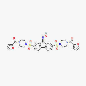 2,7-bis{[4-(2-furoyl)-1-piperazinyl]sulfonyl}-9H-fluoren-9-one oxime