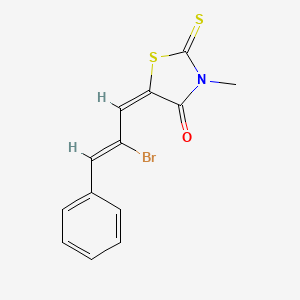 molecular formula C13H10BrNOS2 B5143929 5-(2-bromo-3-phenyl-2-propen-1-ylidene)-3-methyl-2-thioxo-1,3-thiazolidin-4-one 