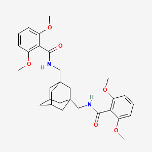 molecular formula C30H38N2O6 B5143954 N,N'-[tricyclo[3.3.1.1~3,7~]decane-1,3-diylbis(methylene)]bis(2,6-dimethoxybenzamide) 