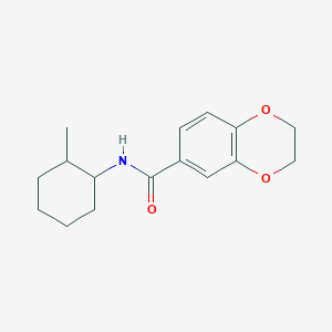 molecular formula C16H21NO3 B5143961 N-(2-methylcyclohexyl)-2,3-dihydro-1,4-benzodioxine-6-carboxamide 