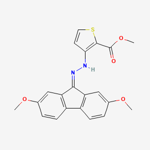 molecular formula C21H18N2O4S B5143962 methyl 3-[2-(2,7-dimethoxy-9H-fluoren-9-ylidene)hydrazino]-2-thiophenecarboxylate 