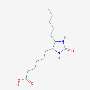 molecular formula C14H26N2O3 B5143963 6-(2-oxo-5-pentyl-4-imidazolidinyl)hexanoic acid CAS No. 27386-24-9