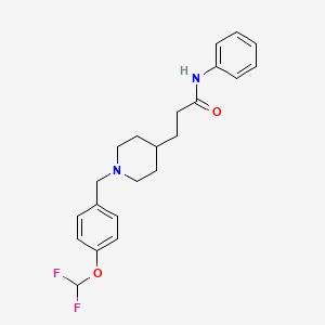 molecular formula C22H26F2N2O2 B5144003 3-{1-[4-(difluoromethoxy)benzyl]-4-piperidinyl}-N-phenylpropanamide 
