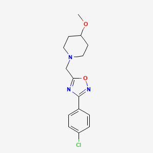 molecular formula C15H18ClN3O2 B5144008 1-{[3-(4-chlorophenyl)-1,2,4-oxadiazol-5-yl]methyl}-4-methoxypiperidine 