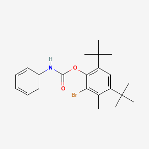 molecular formula C22H28BrNO2 B5144026 2-bromo-4,6-di-tert-butyl-3-methylphenyl phenylcarbamate 