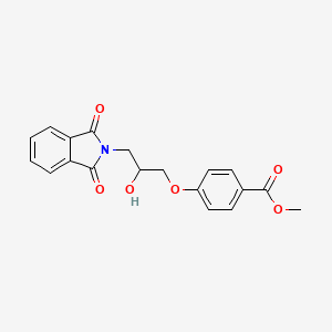 molecular formula C19H17NO6 B5144043 methyl 4-[3-(1,3-dioxo-1,3-dihydro-2H-isoindol-2-yl)-2-hydroxypropoxy]benzoate 