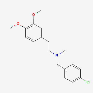 molecular formula C18H22ClNO2 B5144059 (4-chlorobenzyl)[2-(3,4-dimethoxyphenyl)ethyl]methylamine 