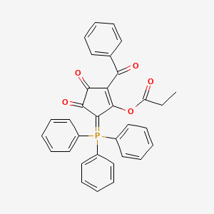molecular formula C33H25O5P B5144079 2-benzoyl-3,4-dioxo-5-(triphenylphosphoranylidene)-1-cyclopenten-1-yl propionate 