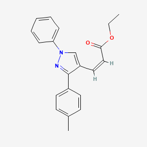 molecular formula C21H20N2O2 B5144103 ethyl 3-[3-(4-methylphenyl)-1-phenyl-1H-pyrazol-4-yl]acrylate 