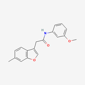 molecular formula C18H17NO3 B5144122 N-(3-methoxyphenyl)-2-(6-methyl-1-benzofuran-3-yl)acetamide 