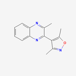 molecular formula C14H13N3O B5144146 2-(3,5-dimethyl-4-isoxazolyl)-3-methylquinoxaline 