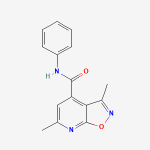 molecular formula C15H13N3O2 B5144154 3,6-dimethyl-N-phenylisoxazolo[5,4-b]pyridine-4-carboxamide 