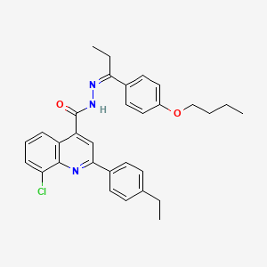 molecular formula C31H32ClN3O2 B5144183 N'-[1-(4-butoxyphenyl)propylidene]-8-chloro-2-(4-ethylphenyl)-4-quinolinecarbohydrazide 