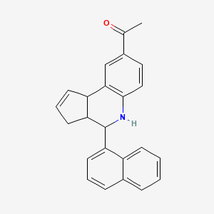 molecular formula C24H21NO B5144188 1-[4-(1-naphthyl)-3a,4,5,9b-tetrahydro-3H-cyclopenta[c]quinolin-8-yl]ethanone 