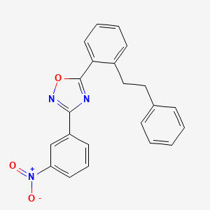 molecular formula C22H17N3O3 B5144199 3-(3-nitrophenyl)-5-[2-(2-phenylethyl)phenyl]-1,2,4-oxadiazole 