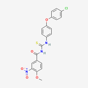 N-({[4-(4-chlorophenoxy)phenyl]amino}carbonothioyl)-4-methoxy-3-nitrobenzamide