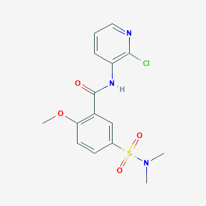 molecular formula C15H16ClN3O4S B5144228 N-(2-chloro-3-pyridinyl)-5-[(dimethylamino)sulfonyl]-2-methoxybenzamide 