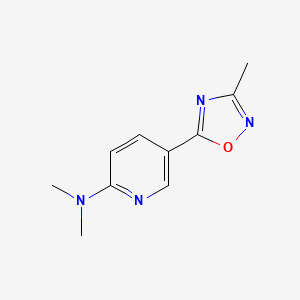 molecular formula C10H12N4O B5144250 N,N-dimethyl-5-(3-methyl-1,2,4-oxadiazol-5-yl)-2-pyridinamine 