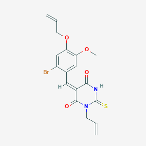 molecular formula C18H17BrN2O4S B5144267 1-allyl-5-[4-(allyloxy)-2-bromo-5-methoxybenzylidene]-2-thioxodihydro-4,6(1H,5H)-pyrimidinedione 