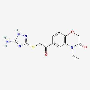 molecular formula C14H15N5O3S B5144287 6-{[(5-amino-4H-1,2,4-triazol-3-yl)thio]acetyl}-4-ethyl-2H-1,4-benzoxazin-3(4H)-one 