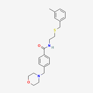 molecular formula C22H28N2O2S B5144332 N-{2-[(3-methylbenzyl)thio]ethyl}-4-(4-morpholinylmethyl)benzamide 