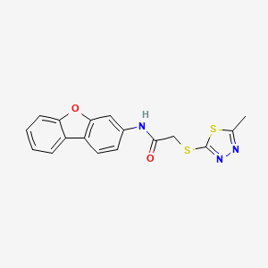 molecular formula C17H13N3O2S2 B5144348 N-dibenzo[b,d]furan-3-yl-2-[(5-methyl-1,3,4-thiadiazol-2-yl)thio]acetamide 