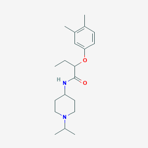 molecular formula C20H32N2O2 B5144357 2-(3,4-dimethylphenoxy)-N-(1-isopropyl-4-piperidinyl)butanamide 