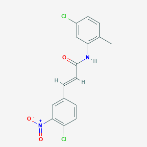 molecular formula C16H12Cl2N2O3 B5144402 N-(5-chloro-2-methylphenyl)-3-(4-chloro-3-nitrophenyl)acrylamide 