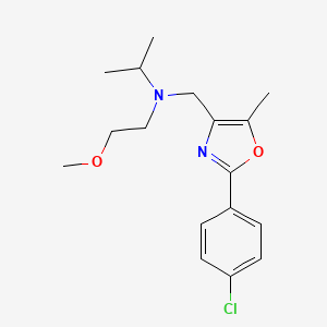 molecular formula C17H23ClN2O2 B5144411 N-{[2-(4-chlorophenyl)-5-methyl-1,3-oxazol-4-yl]methyl}-N-(2-methoxyethyl)-2-propanamine 