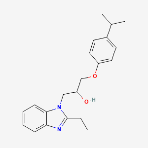 molecular formula C21H26N2O2 B5144423 1-(2-ethyl-1H-benzimidazol-1-yl)-3-(4-isopropylphenoxy)-2-propanol 