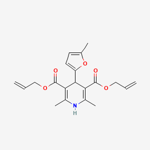 molecular formula C20H23NO5 B5144429 diallyl 2,6-dimethyl-4-(5-methyl-2-furyl)-1,4-dihydro-3,5-pyridinedicarboxylate 