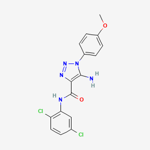 molecular formula C16H13Cl2N5O2 B5144430 5-amino-N-(2,5-dichlorophenyl)-1-(4-methoxyphenyl)-1H-1,2,3-triazole-4-carboxamide 