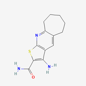 molecular formula C13H15N3OS B5144436 3-amino-6,7,8,9-tetrahydro-5H-cyclohepta[b]thieno[3,2-e]pyridine-2-carboxamide 
