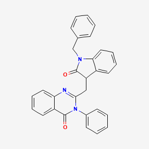 molecular formula C30H23N3O2 B5144444 2-[(1-benzyl-2-oxo-2,3-dihydro-1H-indol-3-yl)methyl]-3-phenyl-4(3H)-quinazolinone 
