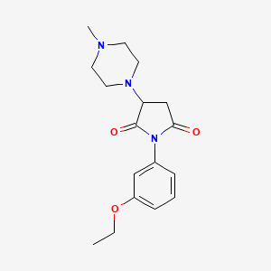 molecular formula C17H23N3O3 B5144460 1-(3-ethoxyphenyl)-3-(4-methyl-1-piperazinyl)-2,5-pyrrolidinedione 