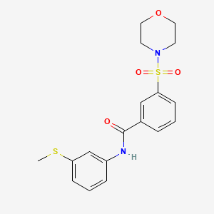 molecular formula C18H20N2O4S2 B5144473 N-[3-(methylthio)phenyl]-3-(4-morpholinylsulfonyl)benzamide 