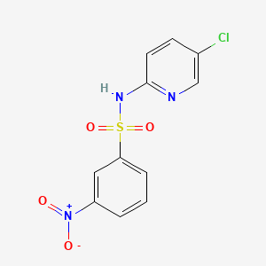 molecular formula C11H8ClN3O4S B5144481 N-(5-chloro-2-pyridinyl)-3-nitrobenzenesulfonamide 