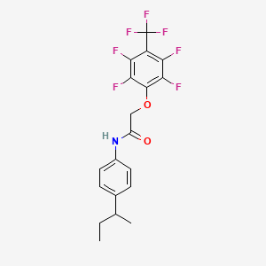 molecular formula C19H16F7NO2 B5144494 N-(4-sec-butylphenyl)-2-[2,3,5,6-tetrafluoro-4-(trifluoromethyl)phenoxy]acetamide 