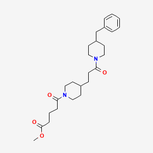 methyl 5-{4-[3-(4-benzyl-1-piperidinyl)-3-oxopropyl]-1-piperidinyl}-5-oxopentanoate