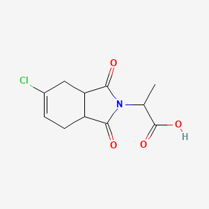 molecular formula C11H12ClNO4 B5144522 2-(5-chloro-1,3-dioxo-1,3,3a,4,7,7a-hexahydro-2H-isoindol-2-yl)propanoic acid 