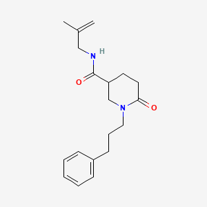 molecular formula C19H26N2O2 B5144528 N-(2-methyl-2-propen-1-yl)-6-oxo-1-(3-phenylpropyl)-3-piperidinecarboxamide 