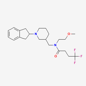 N-{[1-(2,3-dihydro-1H-inden-2-yl)-3-piperidinyl]methyl}-4,4,4-trifluoro-N-(2-methoxyethyl)butanamide
