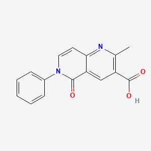 molecular formula C16H12N2O3 B5144618 2-methyl-5-oxo-6-phenyl-5,6-dihydro-1,6-naphthyridine-3-carboxylic acid 