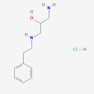 molecular formula C11H19ClN2O B5144631 1-amino-3-[(2-phenylethyl)amino]-2-propanol hydrochloride 