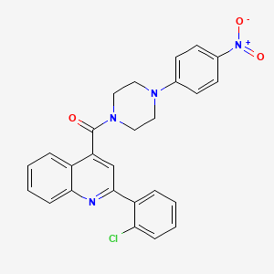 molecular formula C26H21ClN4O3 B5144657 2-(2-chlorophenyl)-4-{[4-(4-nitrophenyl)-1-piperazinyl]carbonyl}quinoline 