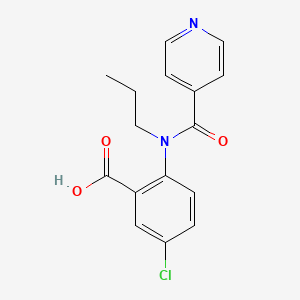 molecular formula C16H15ClN2O3 B5144659 5-chloro-2-[isonicotinoyl(propyl)amino]benzoic acid 