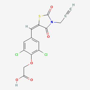molecular formula C15H9Cl2NO5S B5144663 (2,6-dichloro-4-{[2,4-dioxo-3-(2-propyn-1-yl)-1,3-thiazolidin-5-ylidene]methyl}phenoxy)acetic acid 