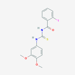 molecular formula C16H15IN2O3S B5144682 N-{[(3,4-dimethoxyphenyl)amino]carbonothioyl}-2-iodobenzamide 